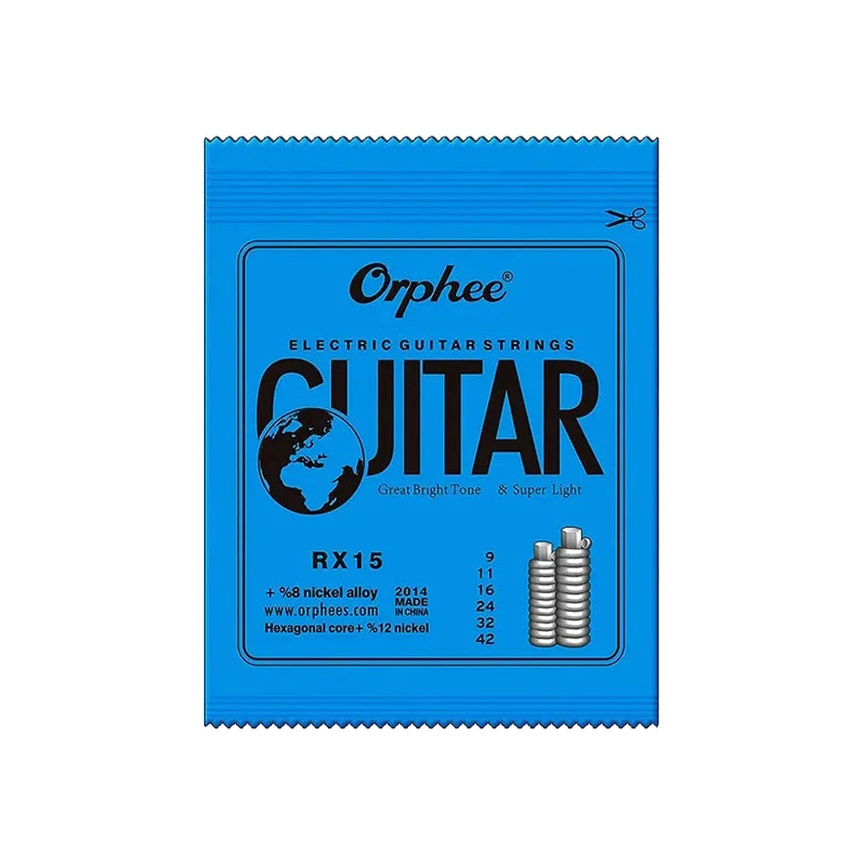 Orphee Nickel Plated Alloy Steel Electric Guitar Strings Set Hexagonal Core 09-42/10-46/11-50