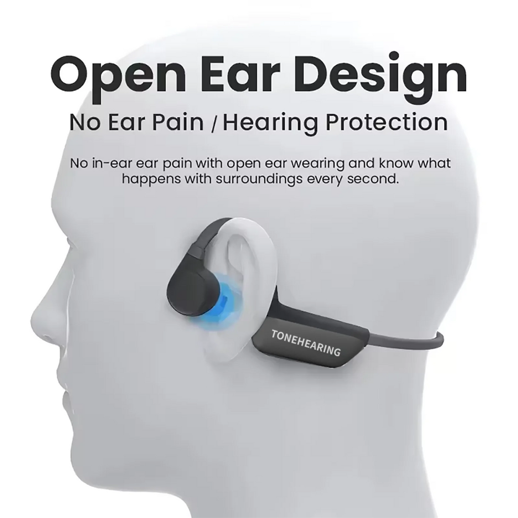 IPX6 New Waterproof Wireless Bluetooth  Noise Canceling Bone Conduction Headphones Sports Running Earphones