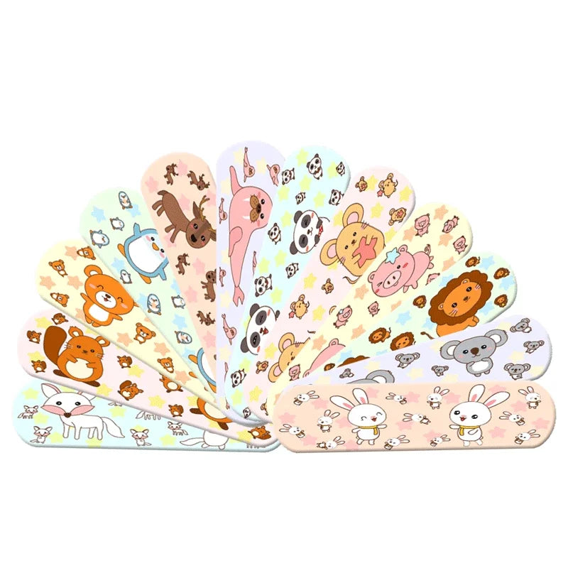 120pcs Cartoon Waterproof Wound Bandages for Kids First Aid Children's Plaster Wraps Non-Toxic Fun Designs for Safe Healing