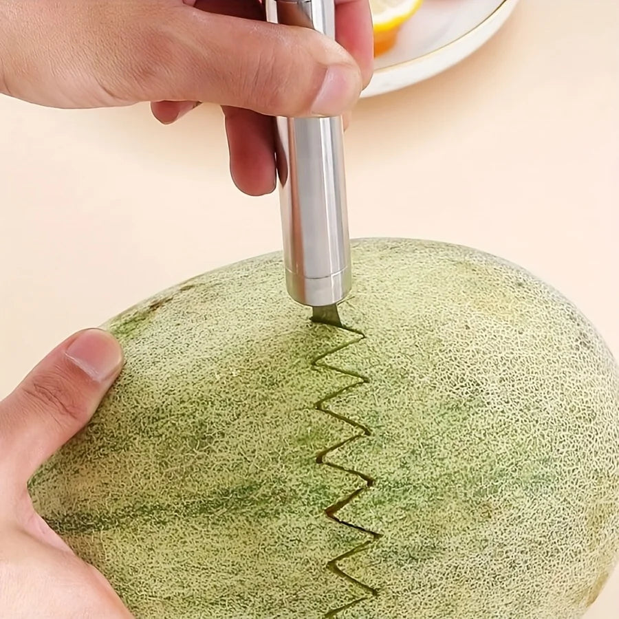 Double Headed Stainless Steel Fruits Spoon Digging Ball Carving Fruits Dual Purpose Spoon Apply to Kitchen Fresh Fruit JXB