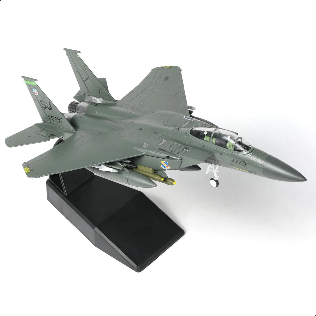NUOTIE 1:100 F-15E Strike Eagle 89-0487 Pre-Built Alloy Diecast Military Display Model for Collection & Gift