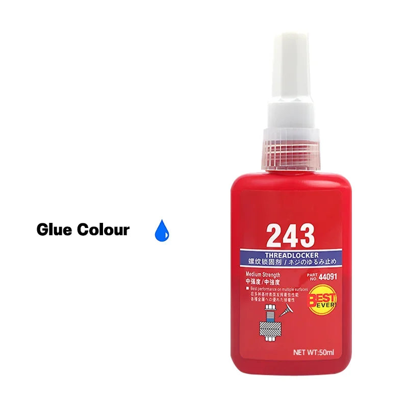 10/50ML Threadlocker Screw Glue Quickly Cured Thread Locking Agent Anaerobic Adhesive Corrosion-Resistant Anti-Loosening Glue