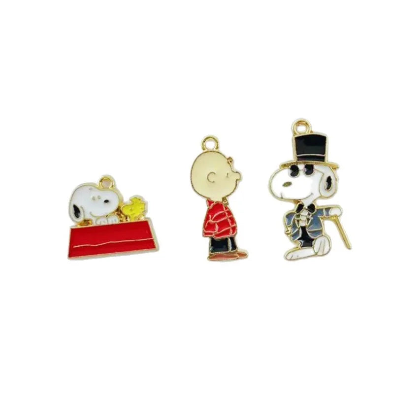 10pcs Cute Card Puppy Series Pendant, DIY Jewelry Making Earrings, Keychains, Jewelry Accessorie