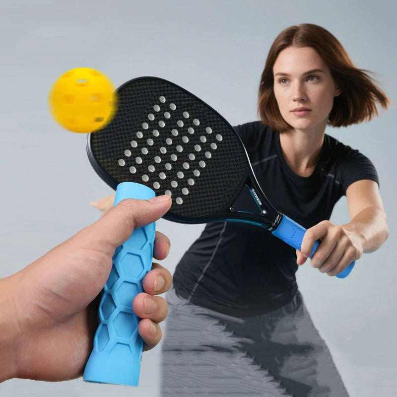 1pc Shock-absorbing Sleeve And Anti-slip Silicone Grip Reusable Silicone Racket Grip Sleeve For Tennis Rackets