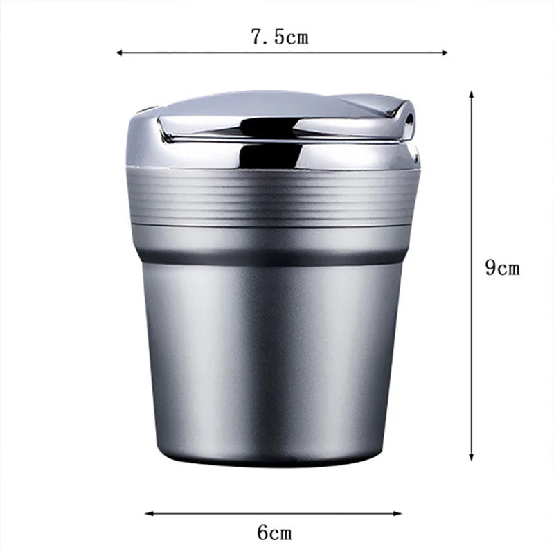 Car Ashtray Car Garbag Can with Led Light with Cover For Honda Civic 10 11th Jazz City Gen Hrv Fit Accord Mugen RR Forza Vt600