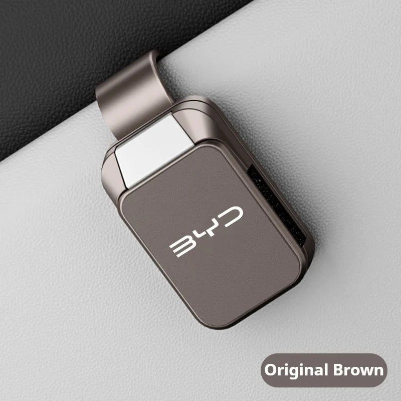 Car Visor Sunglasses Clip For Byd Seagull Dolphin Sealion 7 6 Atto 3 Song Qin Pro Tang F0 F3 F6 Eyeglass Holder Glasses Storage