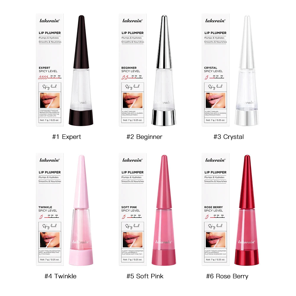 Lakerain Lip Plumper Deep Hydration Long-Lasting Nourishment High-Shine Gloss Shining Voluminous Finish Lip Moisturizing Liquid