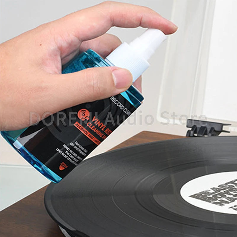Vinyl Record Cleaning Liqui Spray Dust-proof Anti-static Cleaner Records Cleaning Solution for LP/CD Turntable Records Player