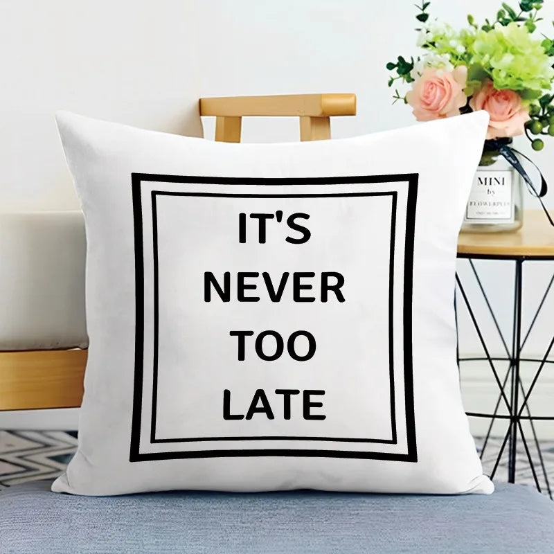 Black and White Ins Style Double-sided Printed pillow cover Short plush Suitable living rooms bedrooms sofas throw cushion cover