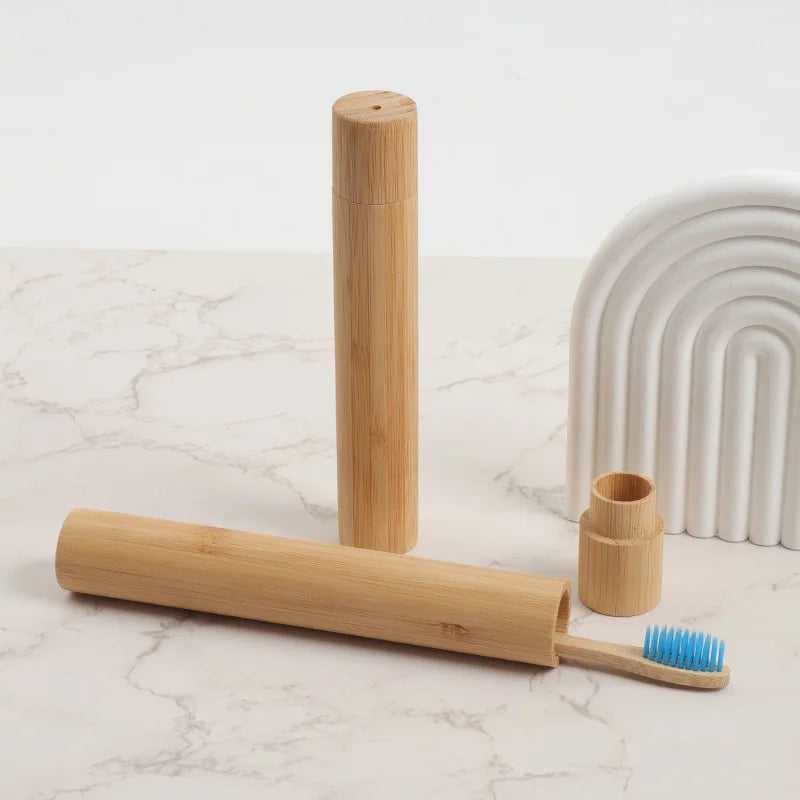 Beauty & Health Tools Eco-friendly Adults Children Bamboo Toothbrush Tube Portable Toothbrush Case w703