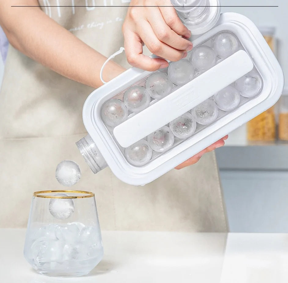 2-in-1 New Ice Hockey Pot Making Silicone Portable Cold Drink Ice Cup Ice Ball Molds Collapsible Ice Maker Home Travel