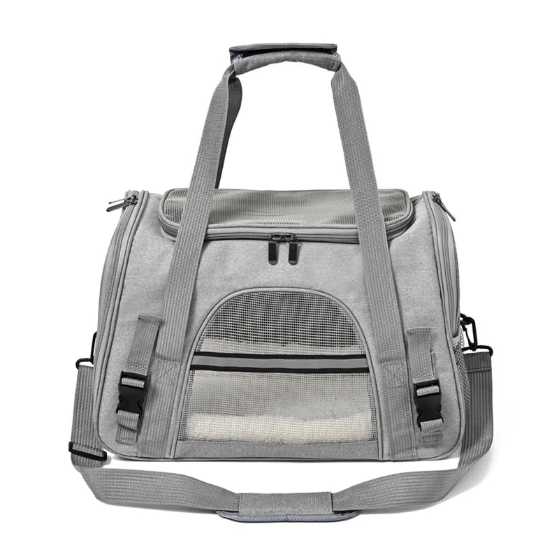 Breathable Pet Carrier Bag, Portable Foldable Travel Handbag for Small Cat Dog Outdoor