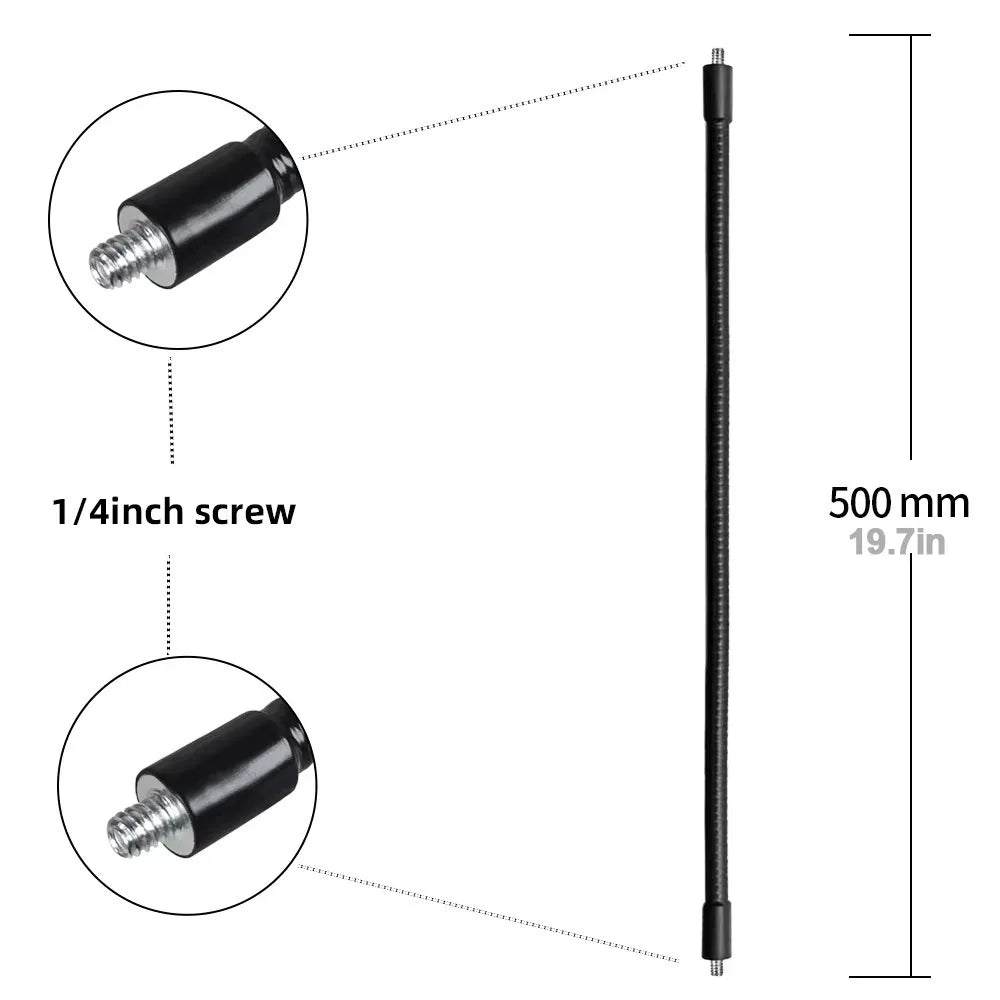 Metal Monopod Metal Tube Rod With 1/4inch Screw Flexible Tripod Extension Tube Lightweight Pole Extender Accessory SLR Cameras