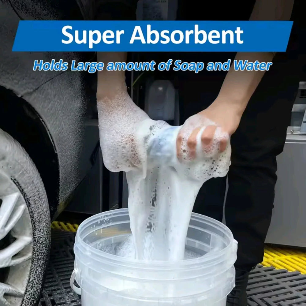 1pc Auto Accessories Car Body Dust Remove Three Layers Cleaning Sponge Color Random Wheel Tire Detailing Waxing Washing Tool
