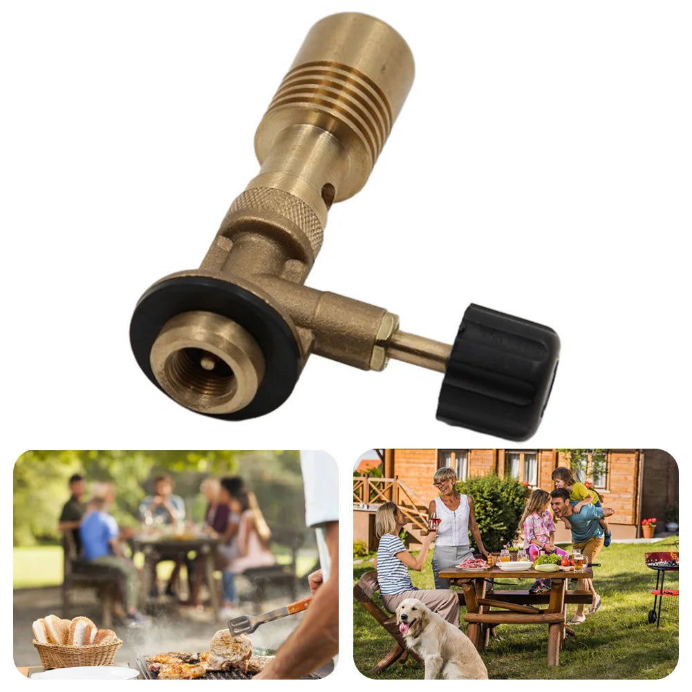 Brass Bunsen Burner Portable Brass Laboratory Burner Laboratory Burner Gas Burner Head for Outdoor Camping/Picnic/BBQ