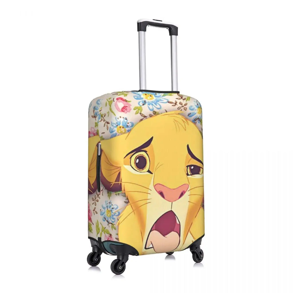 Custom The Lion Cartoon K-Kings Simba Luggage Cover Fashion Suitcase Protector Covers Suit For 18-32 inch