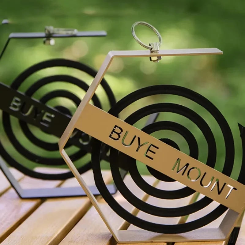 Outdoor Hanging Mosquito Coil Holder Black Camping Supplies Hiking Tourist Mosquito Coil Tray Essential Camping Tool