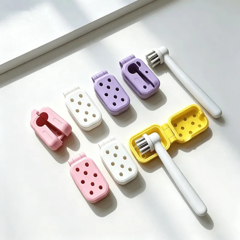10PCS Portable Travel Toothbrush Head Protector Caps, Flip Hinged Breathable Resistant Toothbrush Covers, Hygienic Toothbrush