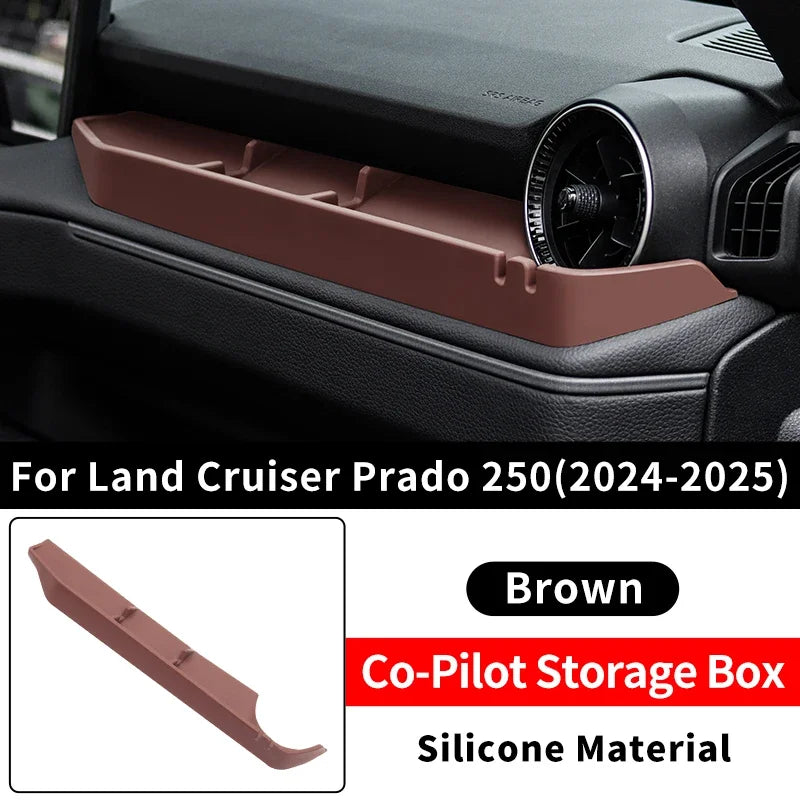 For Toyota Land Cruiser Prado 2024-2025 LC250 1st Edition 1958 J250 Silicone Storage Box & Dashboard Organizer Mat, Car Interior