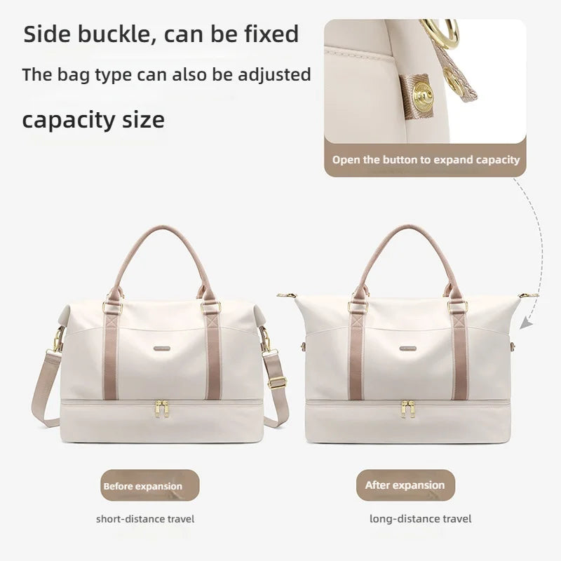 GOLF QUALITY  Women's Large Capacity Waterproof Travel Bag Business Trip Luggage Bag Multi-Compartment