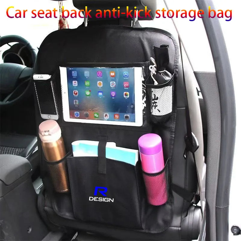 Car rear seat storage bag car seat back protector for Volvo R Design RDesign XC90 XC60 S60 V40 XC40 V60 V50 S40 C30