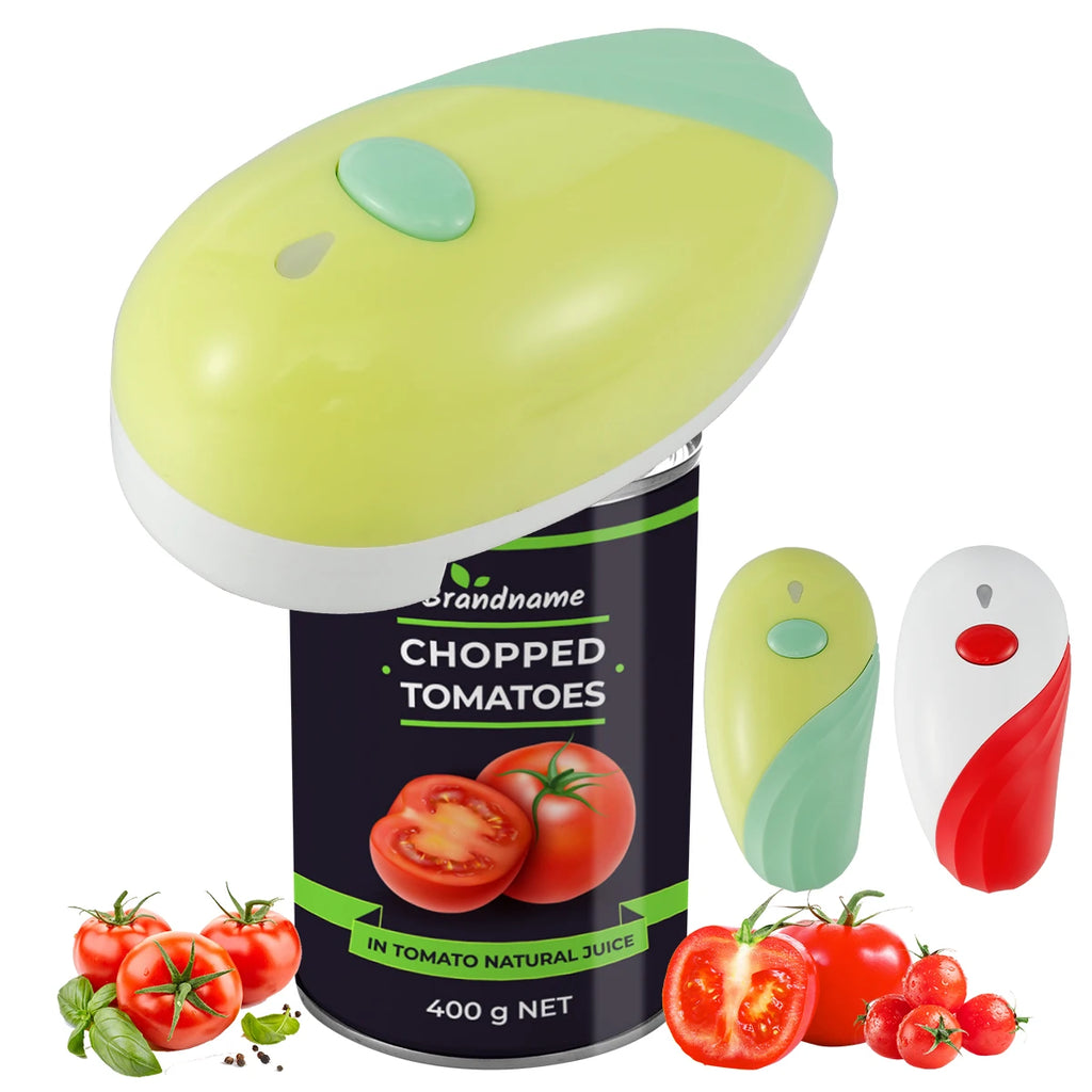 Automatic Can Opener One-Touch Operation Electric Tin Opener No Sharp Edge Handheld Can Opener Kitchen Gadgets Tools
