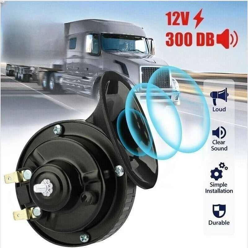 12V Super Loud Car 300DB Dual Tone Snail Electric Air Horn Siren Motorcycle T UK General Motors motorcycle exterior accessories