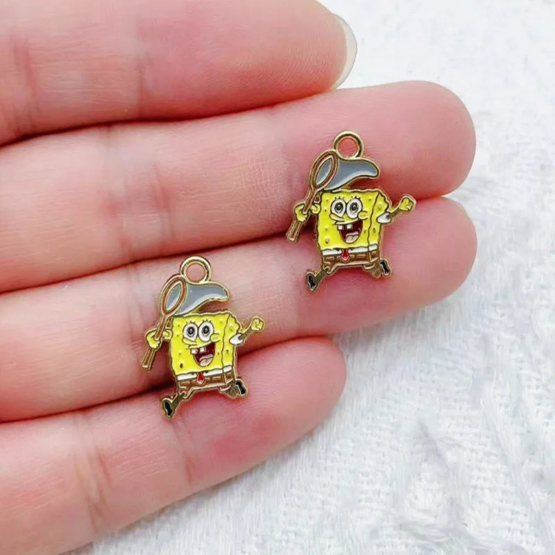10pcs Cartoon Anime DIY Jewelry Accessories Alloy Drip Oil Pendant Keychain Earrings Bag Pendant