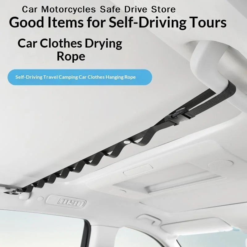 【M】Car Clothes Drying Rope, Multi-functional Hanging Hanger For Vehicle Rear Seats, Storage And Fixing Hook