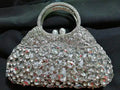 Diamond Dinner Bag Oval Glass Diamond Handbag High-end Banquet Female Crystal Clutch Light Luxury Style Evening Clutch