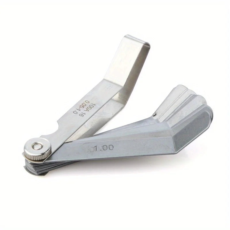 1pc 16 Blades Feeler Gauge Carbon Steel Metric Imperial 0.05-1.00mm Gap Filler Tune Up Thickness Set Gage Measurment Tools