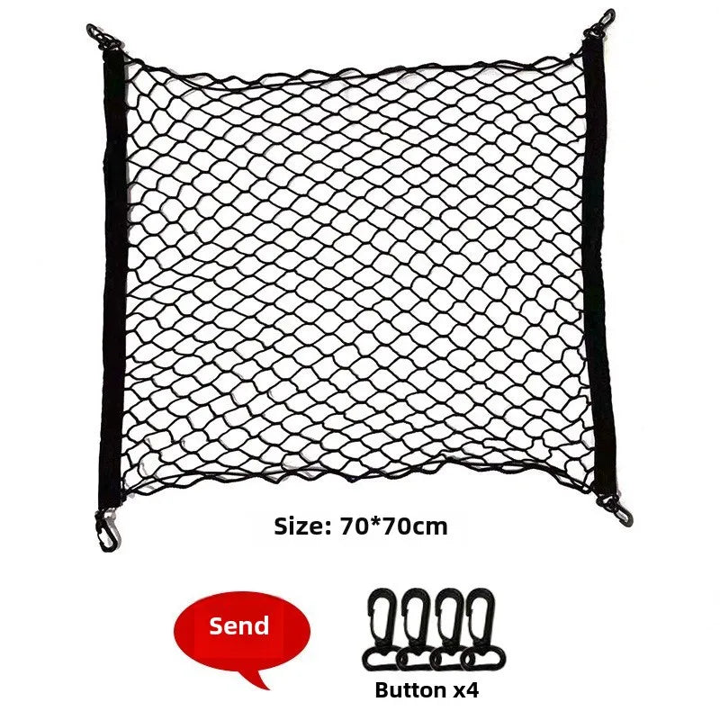 Universal Elastic Car Trunk Net Nylon Mesh Cargo Organizer Stretchable Luggage Storage Network Pocket for Vehicle Interior