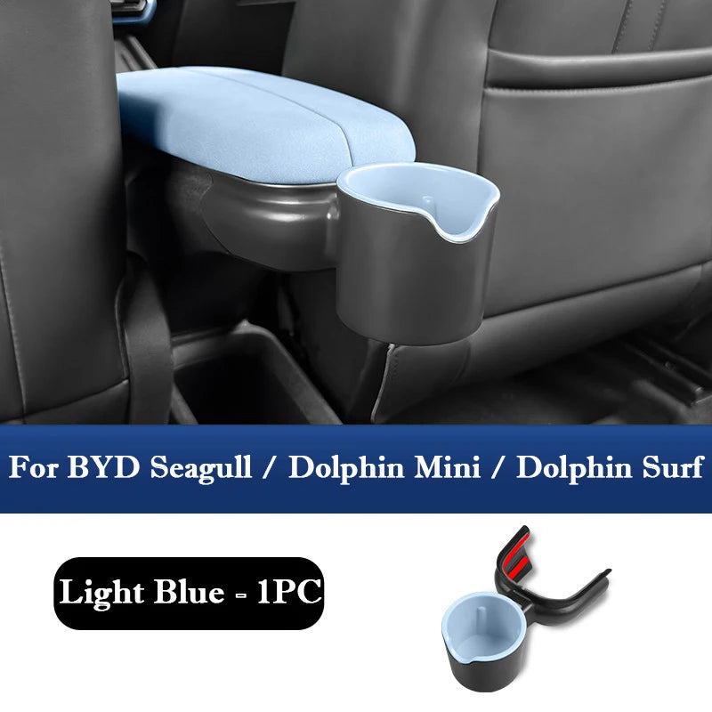 For BYD Seagull Dolphin Mini Surf Center Console Armrest Rear Cup Holder Rear Seat Drinks Storage Holder Interior Accessories