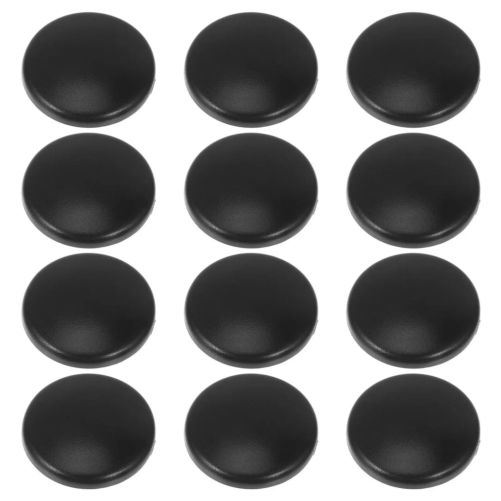12Pcs Door Screw Covers Black Plastic Self-Adhesive Screw Protection Caps for Car Interior Decoration Auto Modification