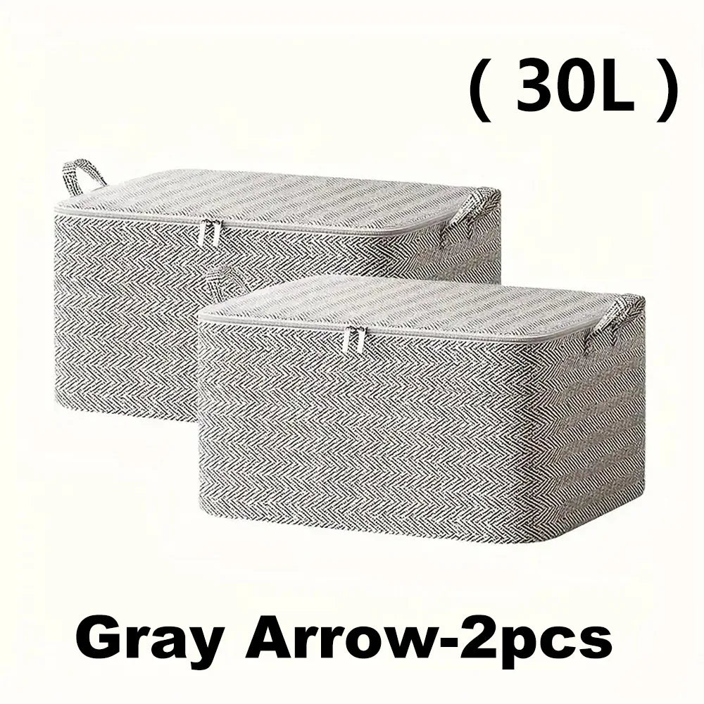 1/2 pcs Household Clothing Storage Bag Non-woven Material, Closet Wardrobe Organizer Can Be Used For Home organization and stora