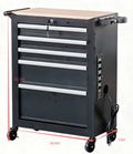5 Drawer Metal Barber Salon Tool Cabinet Rolling Storage Cart with Socket and Hair Dryer Holder