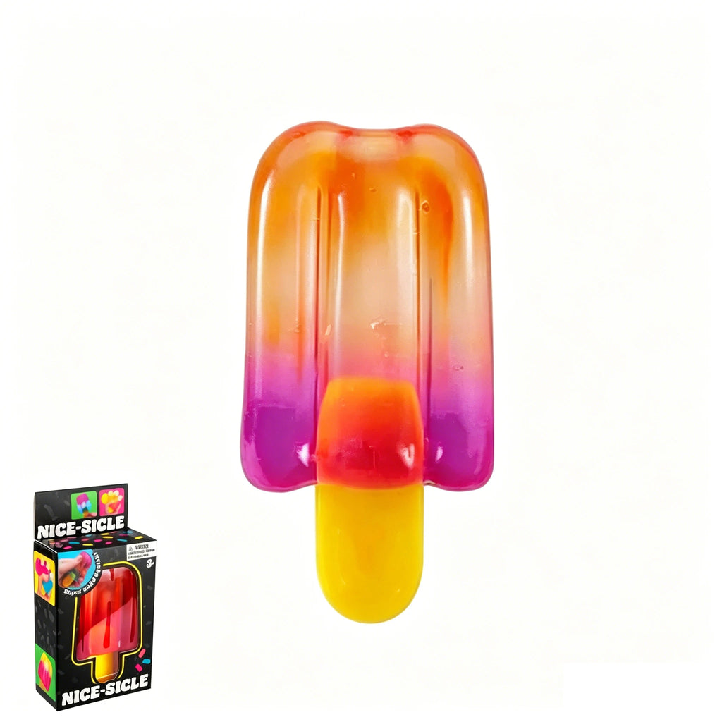 1pc Transparent Gradient Popsicle Squishy Stress Relief Squeeze Fidget Toy Anti Anxiety Sensory Toy Kids Birthday Gift.