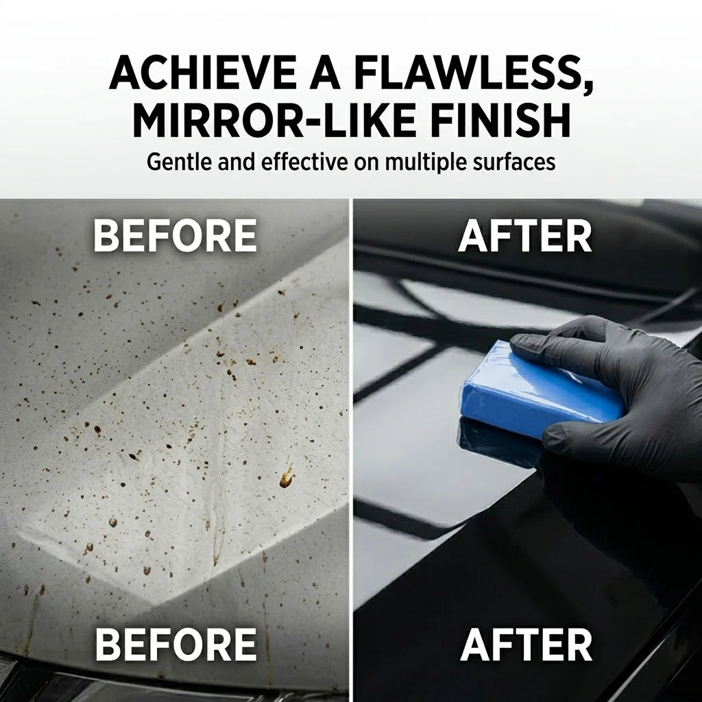 Detailing Clay Bar with Storage Case, Reusable Car Cleaning Clay, Removes Contaminants, Safe for All Vehicle Paint Finishes