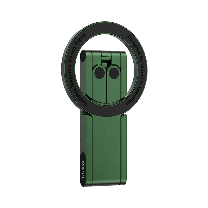 Ulanzi MA60 Foldable Magnetic Phone Tripod Handheld Selfie Phone Mount for iPhone 16 15 14 13 Android with Magnetic Ring