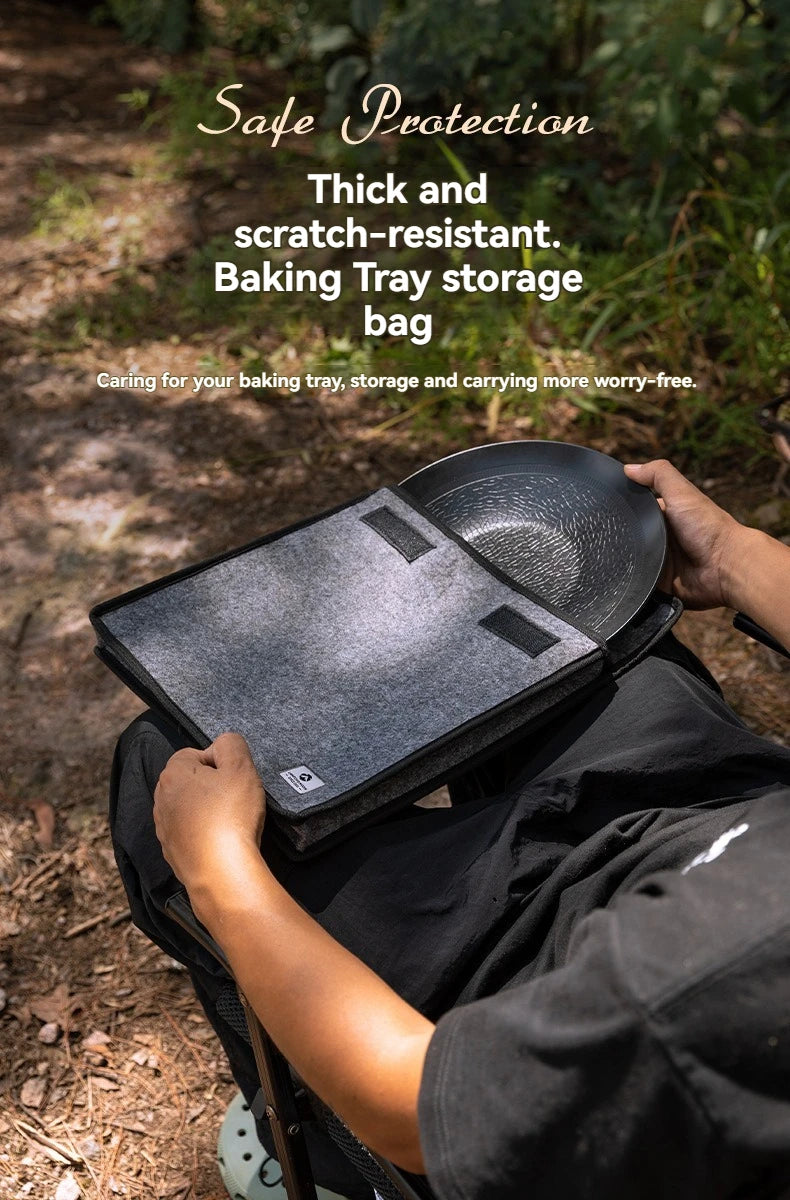 CAMPINGMOON GRW-45-B Gravel Texture Camping Thermo Bag - Reinforced Polyester Fiber Scratch-Resistant Pan Storage Bag