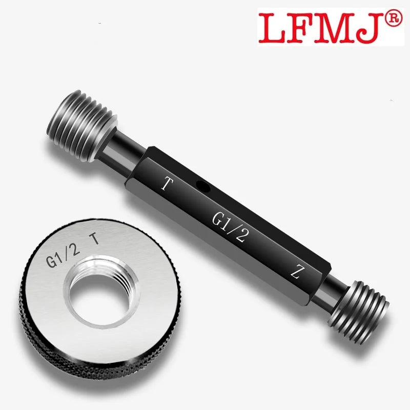 Straight Pipe 1PCS Thread Plug Gauge / 1SET(1*GO+1*NOGO) Thread Ring Gauge Measure Tool G1/8 G1/4 G3/8 5/8 7/8 1/2 3/4 1/16 G1''