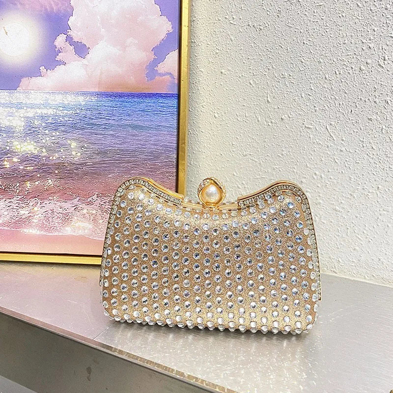 Women's Diamond Handbags Rhinestones Evening Bags Bridal Stones Clutch Purse Lady Clutches Bags Party Wedding