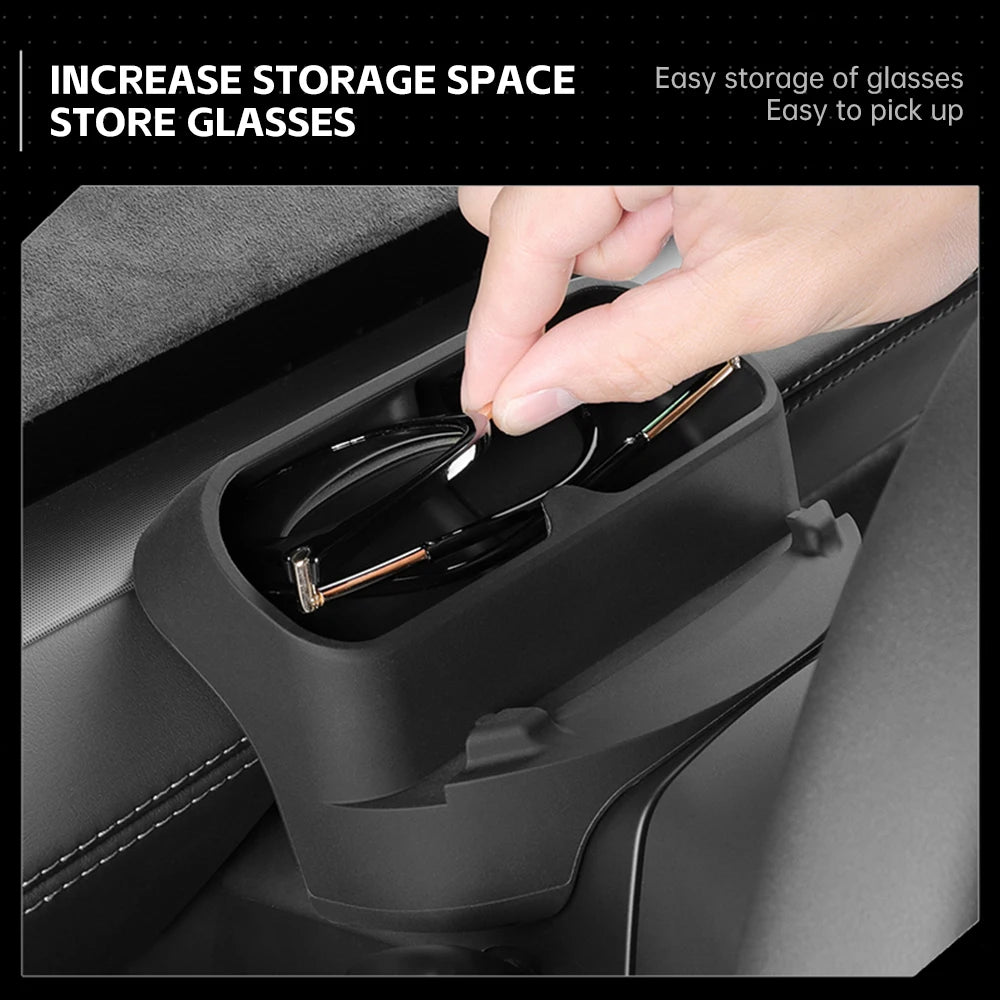 For Tesla Model Y Juniper 2025 2026 Car Instrument Panel Tray Storage Tray Steering Wheel Glasses Storage Rack Car Accessories