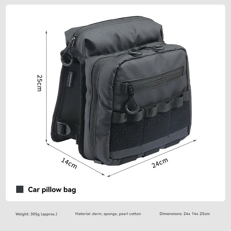 CAMPINGMOON Cheap Black BK-PL Multi-functional Headrest Bag for Car Seating with Glasses Pocket and Built-in Storage Organizer