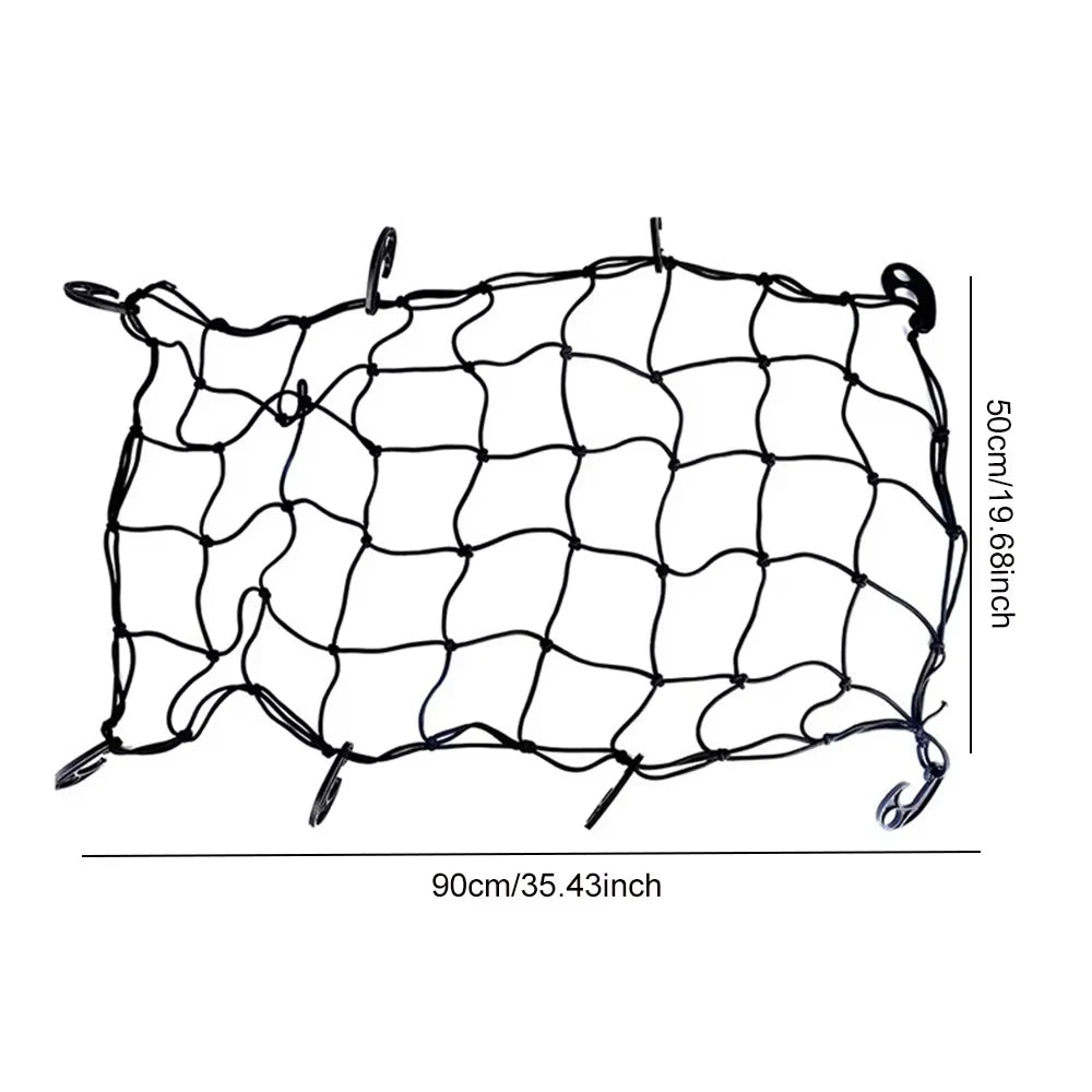 Elastic Cover Net with 8 Clip Outdoor Trolley Camping Wagon Luggage Net Elasticity Rope Cart Cover Car Storage Nets