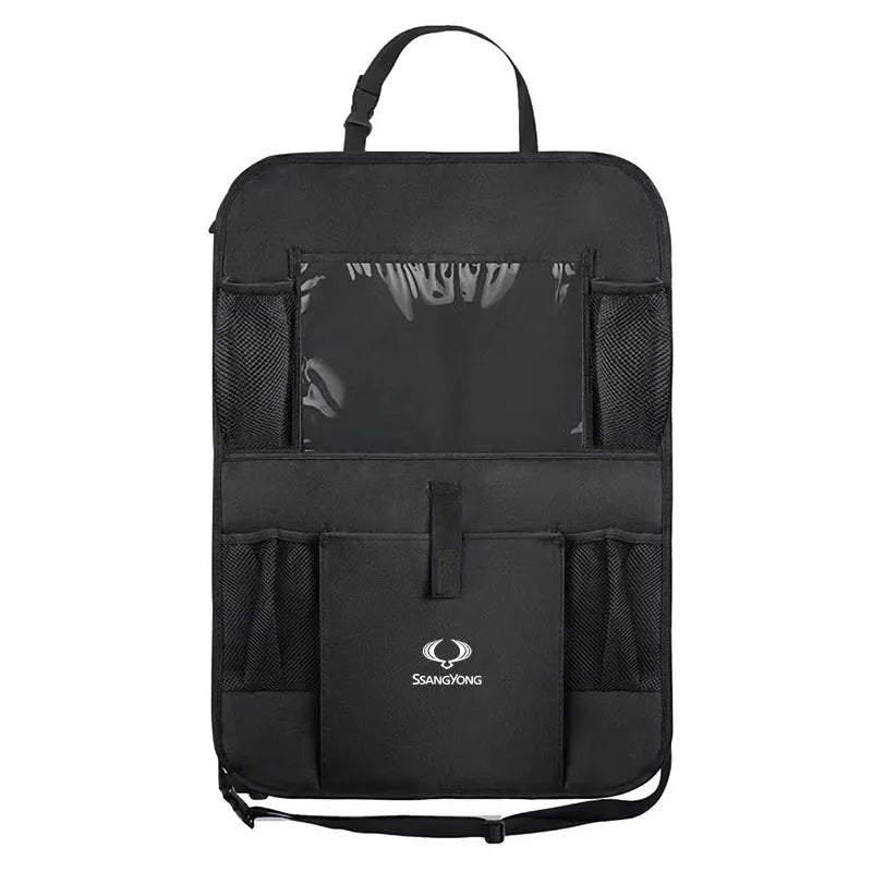 Car Back Multi Pocket Storage Bag for Ssangyong Actyon Rexton Korando Rodius Kyron Tivoli Musso XLV Stavic Turismo Accessories