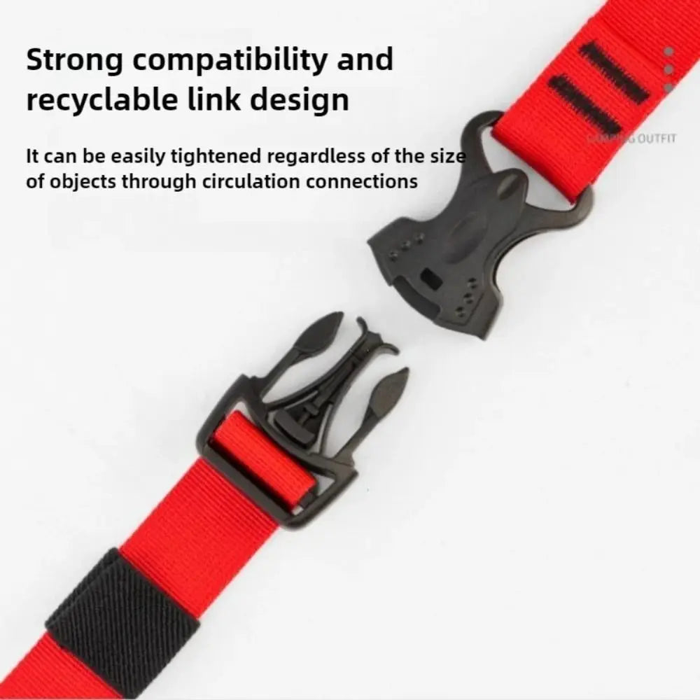 Portable Adjustable Cargo Tie Buckle Tie-Down Elastic Luggage Strap Universal Lash Belt Travel