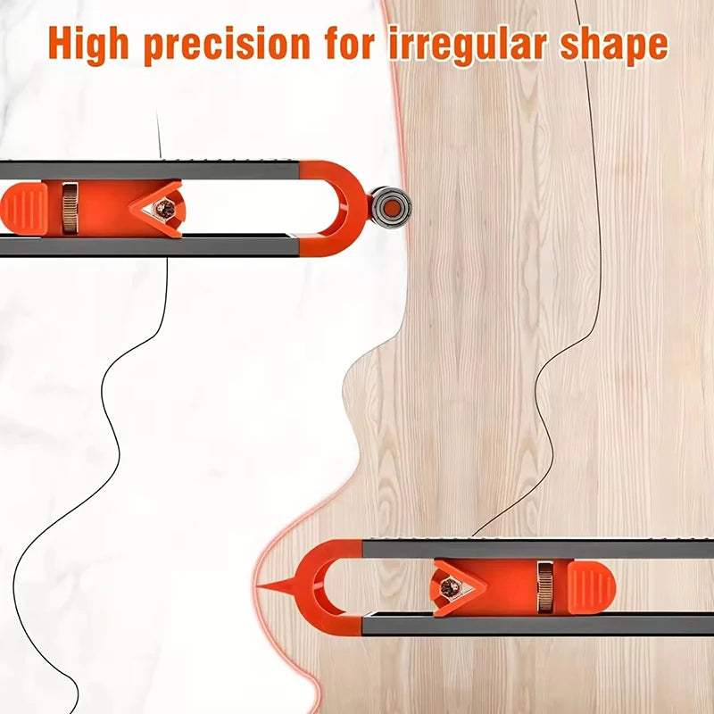 Profile Scribing Ruler Contour Gauge With Lock Adjustable Locking Precise Woodworking Measuring Gauge Measurement Tool
