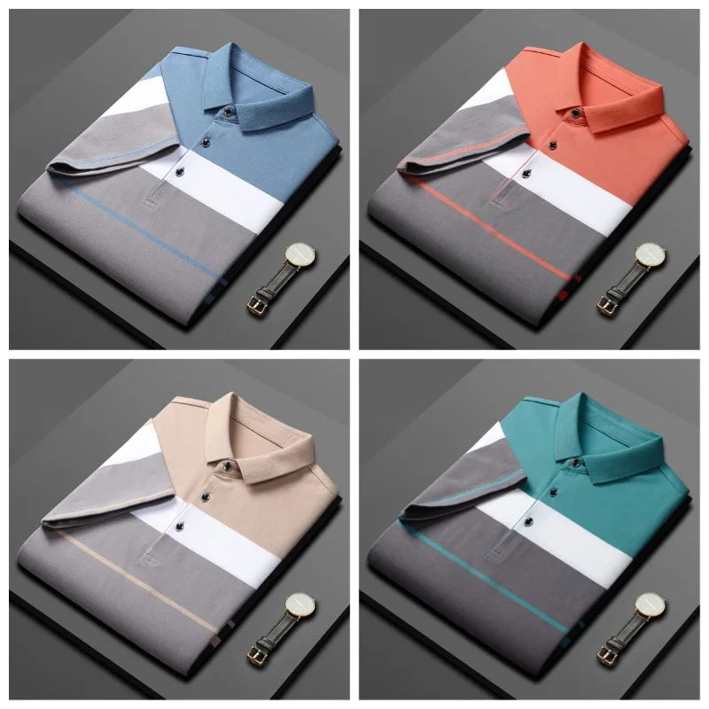 Outdoor Men's Mountaineering Hiking Pure Cotton Slim Fit Sports Leisure Polo Shirt Summer Fashionable Versatile Lapel T-shirt