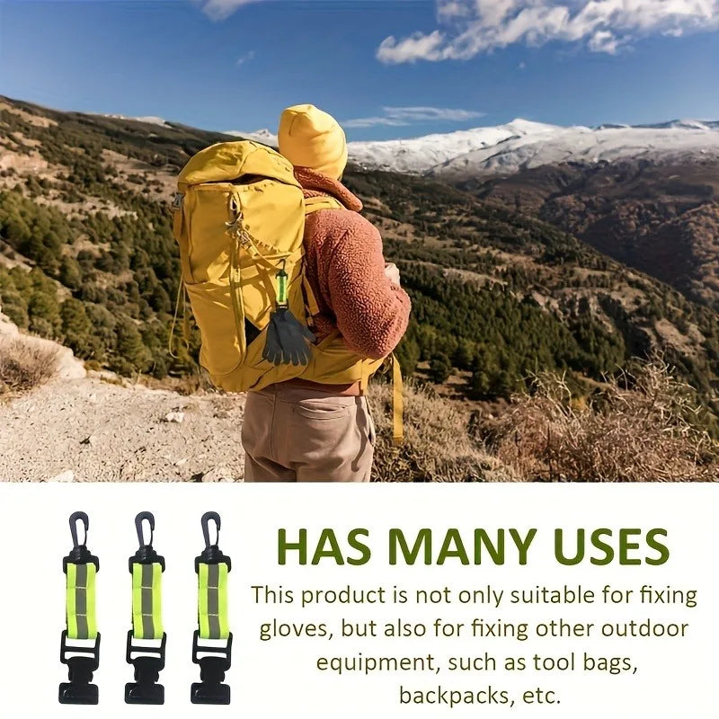 Glove Clips Firefighter Glove Strap Gloves Holder for Hanging Gloves Tool Bags Glove Keeper Glove Clamp Gear Accessories